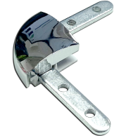 P-SP10 Curve Glossy Metal Connector for Snap Frame Profiles, Durable Zinc Alloy, Easy Curve Joint for Aluminium Picture Frames, Anodized Silver Finish